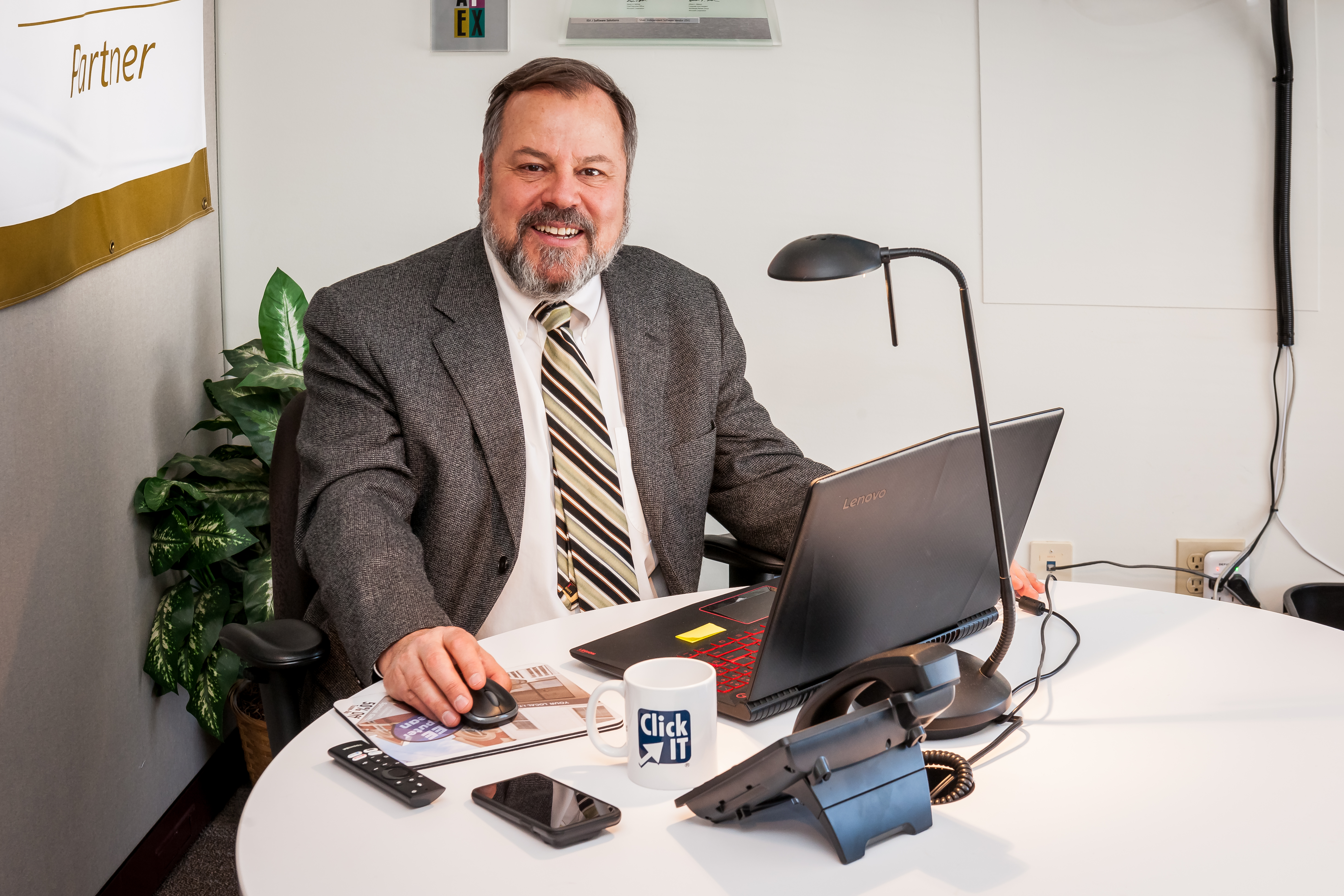 Al Harlow at Click IT headquarters